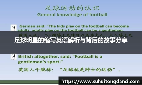足球明星的缩写英语解析与背后的故事分享